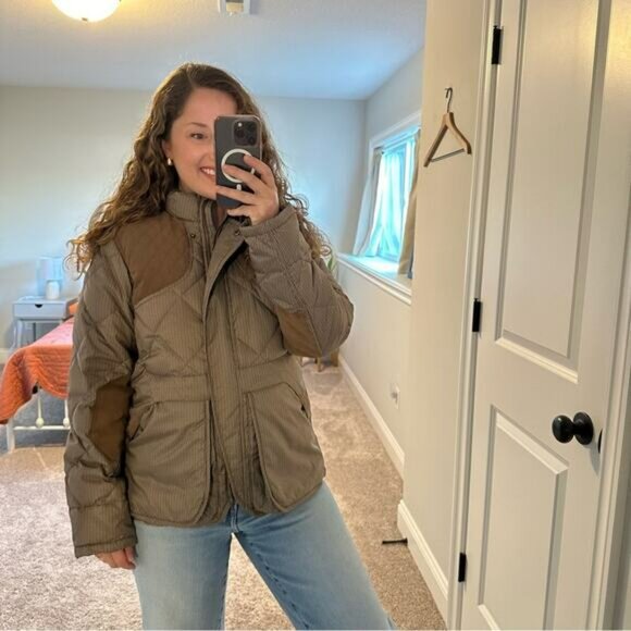 Eddie Bauer Brown Hunting Skyliner Goose Down Puffer Jacket Small - Picture 2 of 14